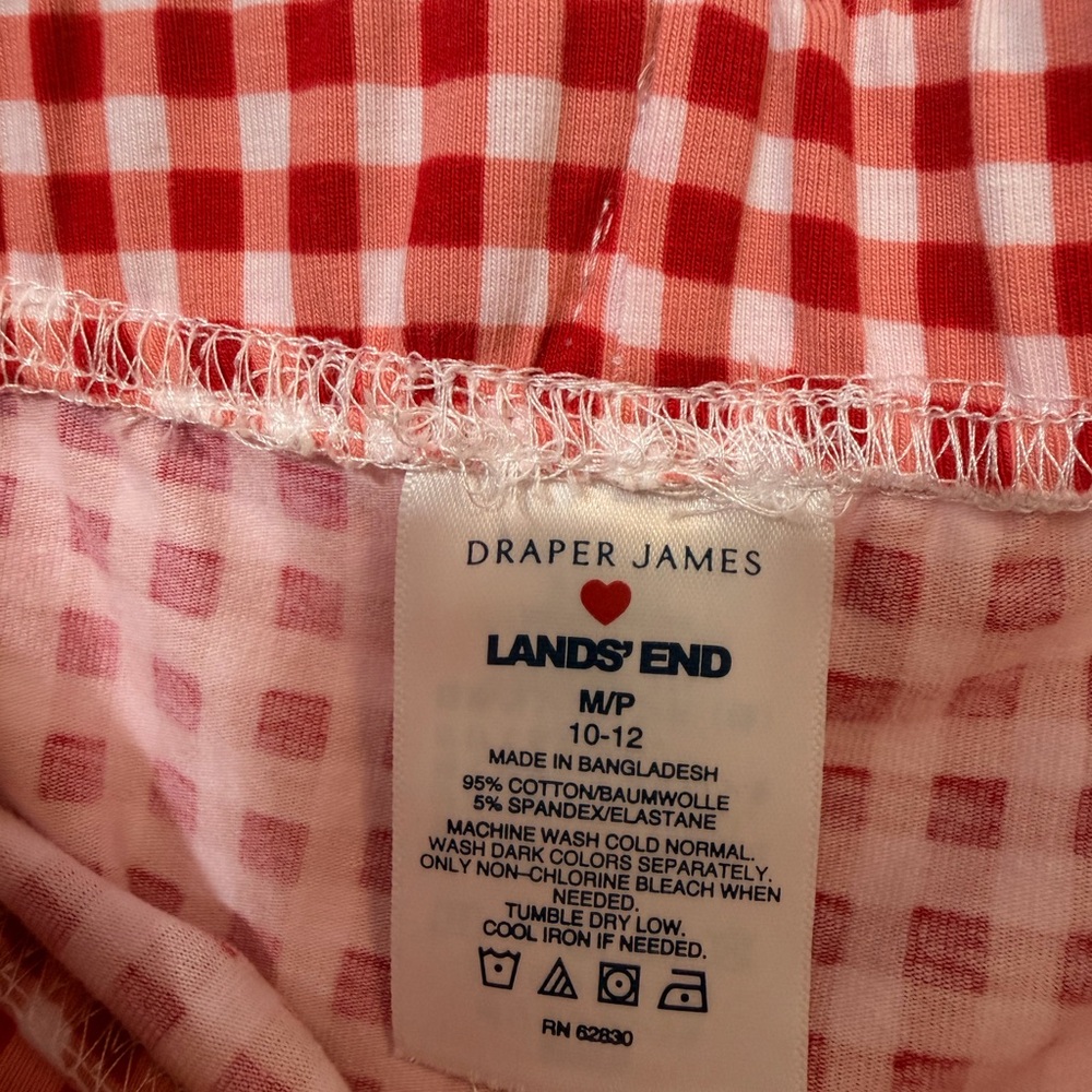 Draper James X Lands End Red and White Gingham Pajama Set - Picture 7 of 7